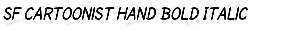 SF Cartoonist Hand Bold Italic字体转换